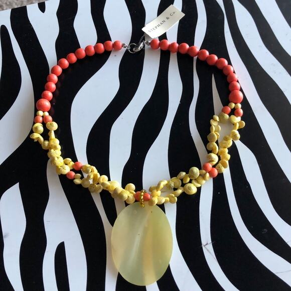 3 for $30 Stephan & Co. Orange and Yellow Necklace - Picture 5 of 5